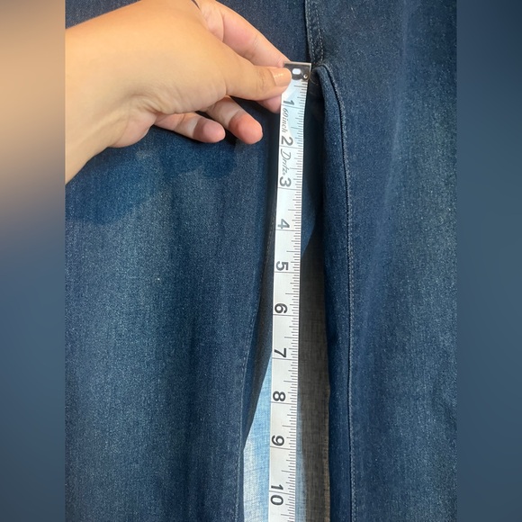 SHEIN ICON Women's Criss Cross Strap High Waist Flared Bottom Jeans - Picture 8 of 15